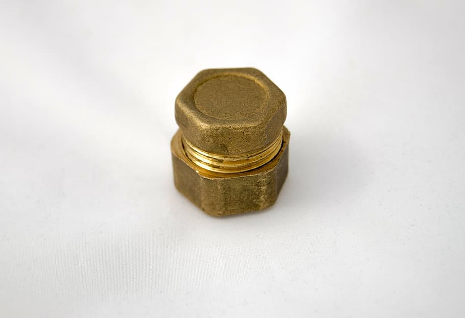sanitary engineering, technique, water pipes, brass, thread HD wallpaper