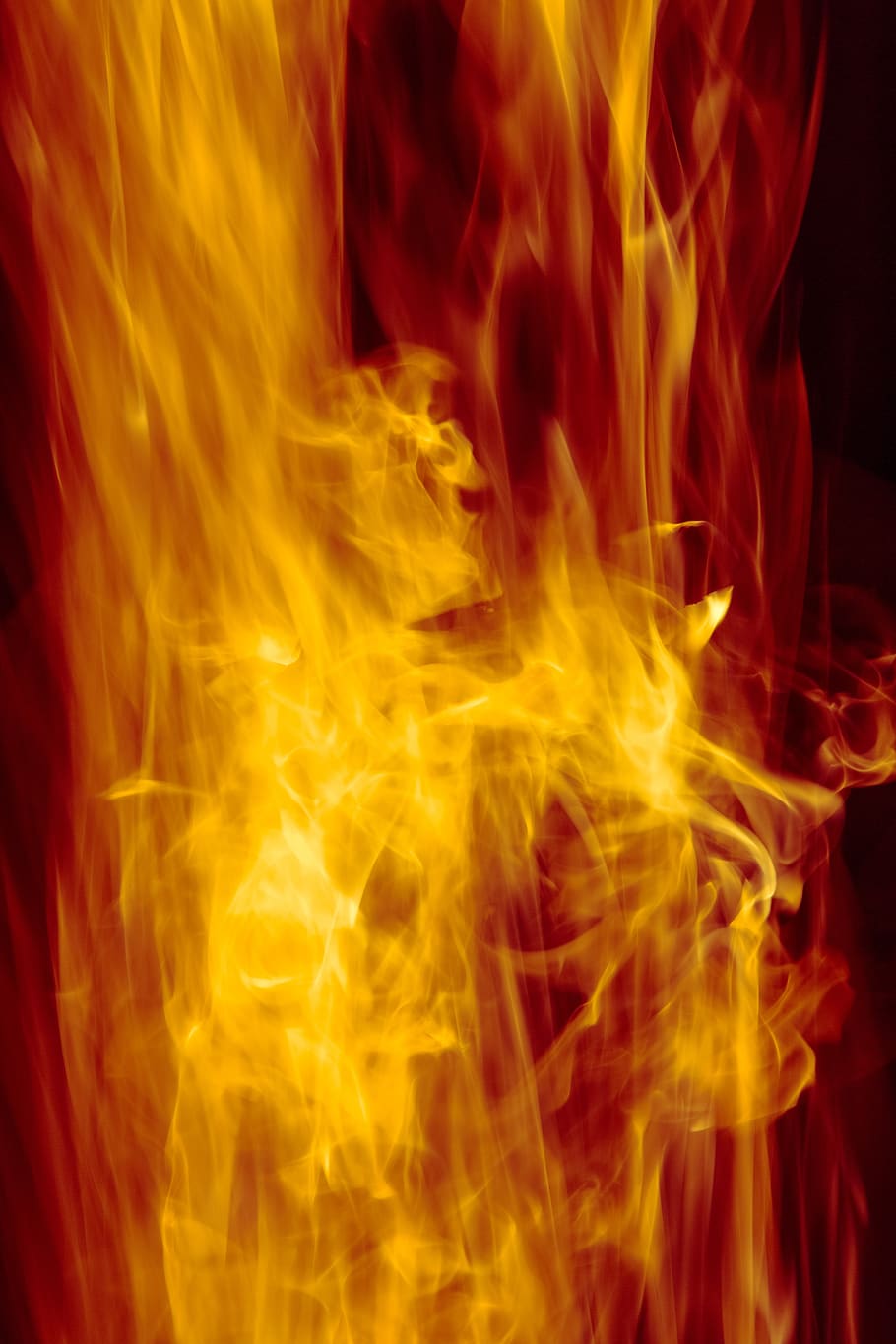 blaze, fire, flame, heat, hot, orange, red, burning, heat - temperature HD wallpaper