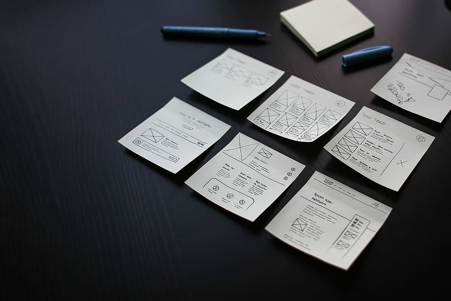 Webdesigner’s Sticky Notes, designing, drawing, office, pen