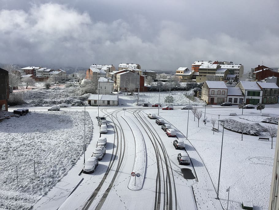 snow, lugo, nevada, winter, cold temperature, sky, architecture HD wallpaper