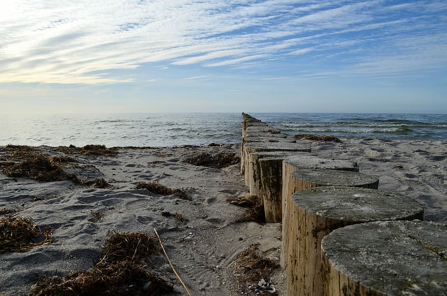 Bollard, Beach, Coast, Sea, Maritime, dew, port, ship, boot, HD wallpaper