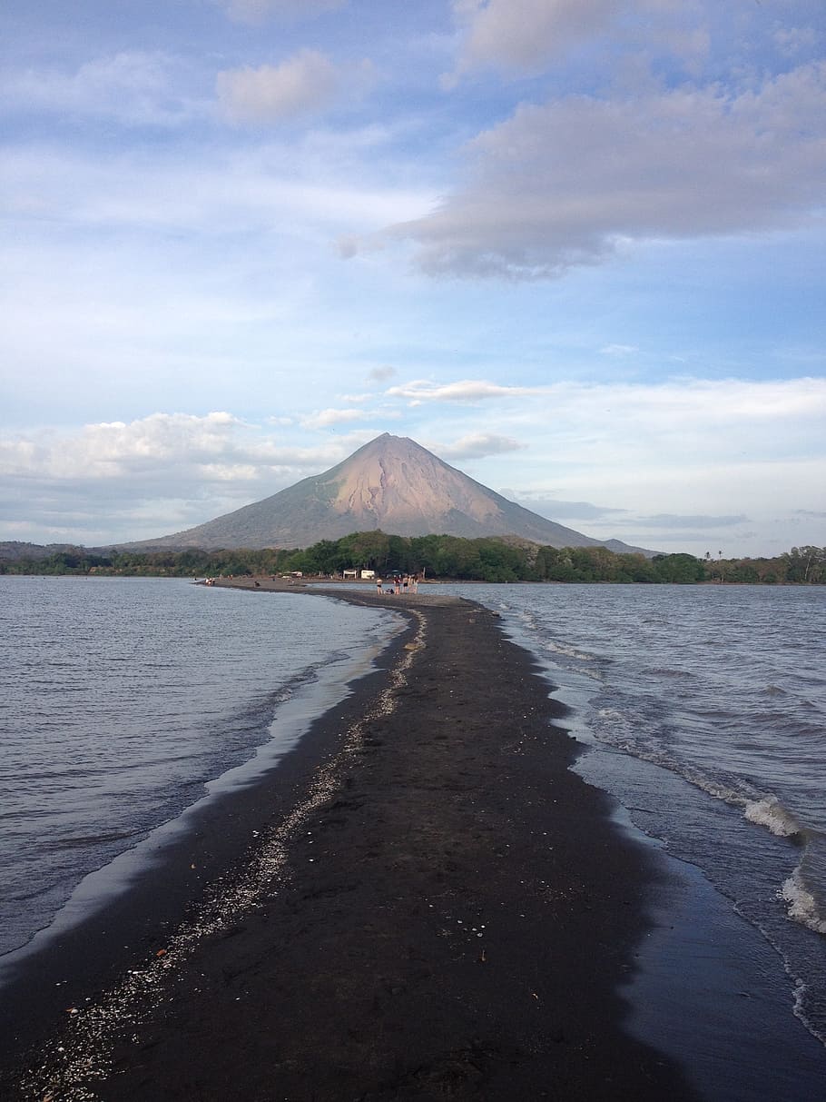 brown mountain during daytime, island ometepe, nicaragua, central america, HD wallpaper