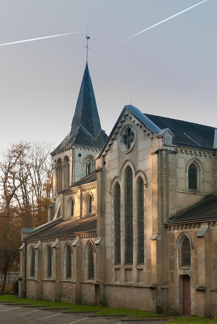 church, sky, color, fall, religion, bell tower, architecture HD wallpaper