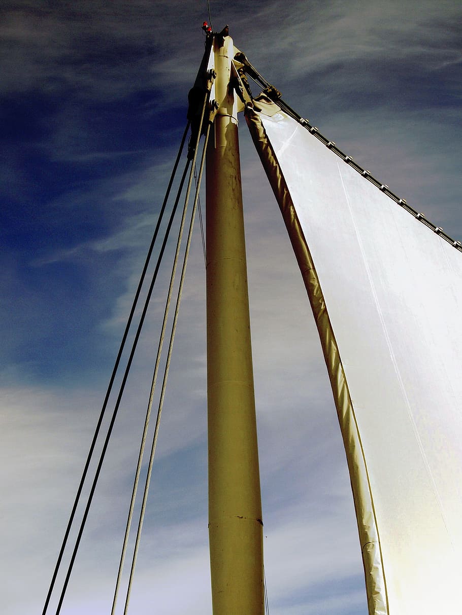 sail, mast, sky, ship masts, yacht, sailing-ship, sailing boat HD wallpaper
