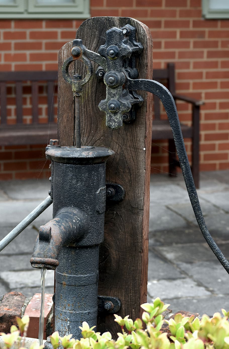 pump, water, hand, antique, old, machinery, metal, day, architecture HD wallpaper