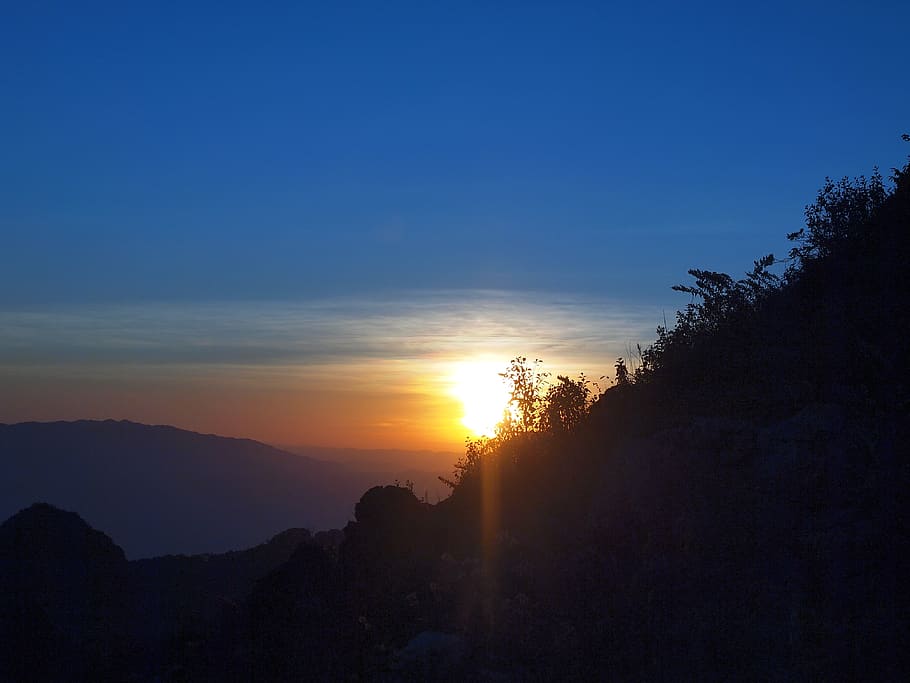 hill, thailand, tourism, sky, sunset, beauty in nature, scenics - nature HD wallpaper