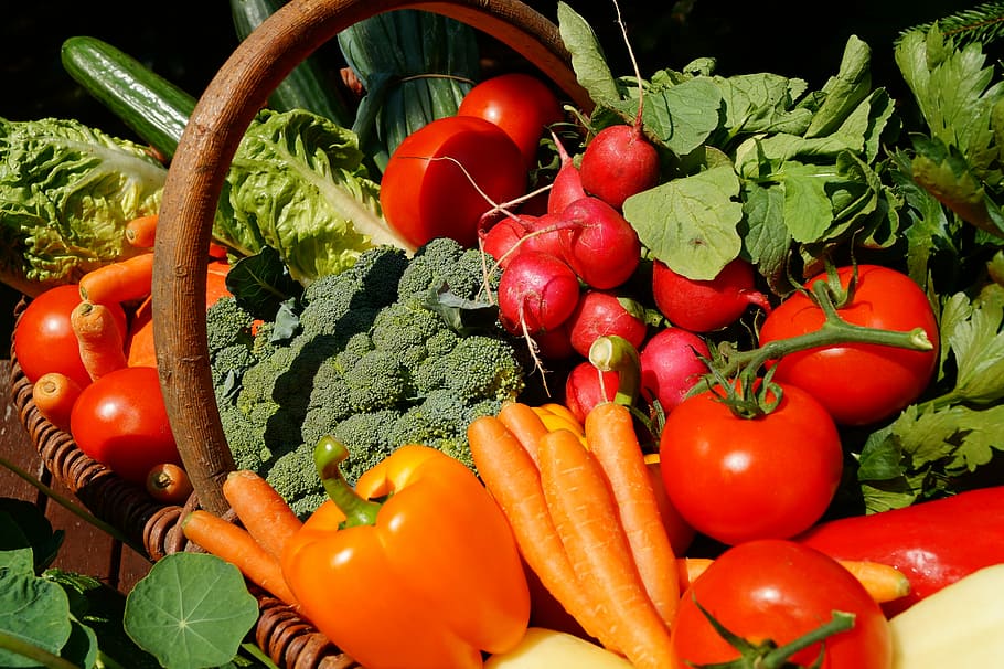 assorted-color-and-pattern vegetable lot, vegetables, vegetarian HD wallpaper