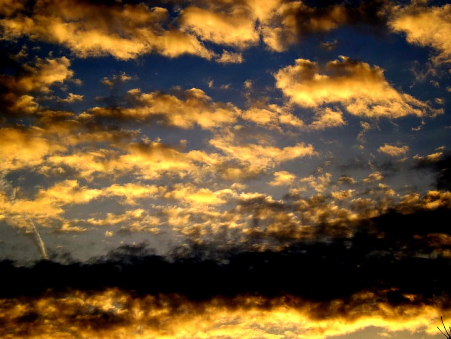 Sunset, Sun, Cloud, Fire, Red, sky, black, dramatic sky, nature HD wallpaper