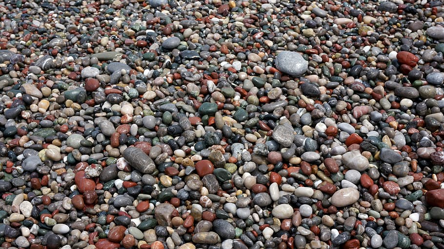 Stones, Beach, Round, Shimmer, round stone, color, pebble, full frame HD wallpaper