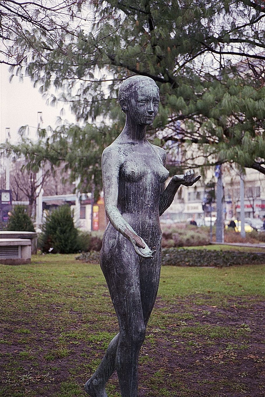 sculpture, statue, tree, park, art, garden, nature, architecture HD wallpaper