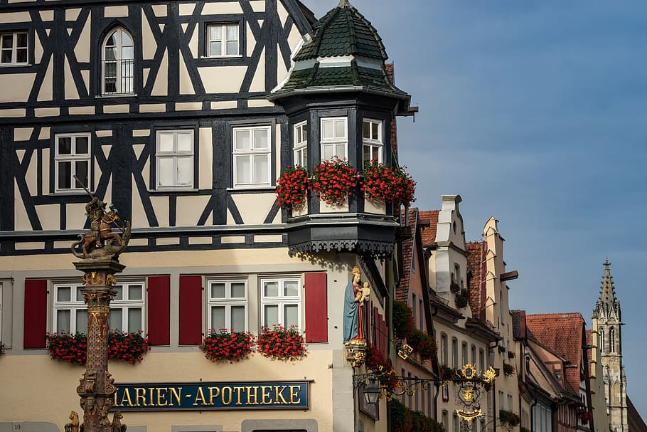 rothenburg, fachwerkhaus, historically, city, truss, old town