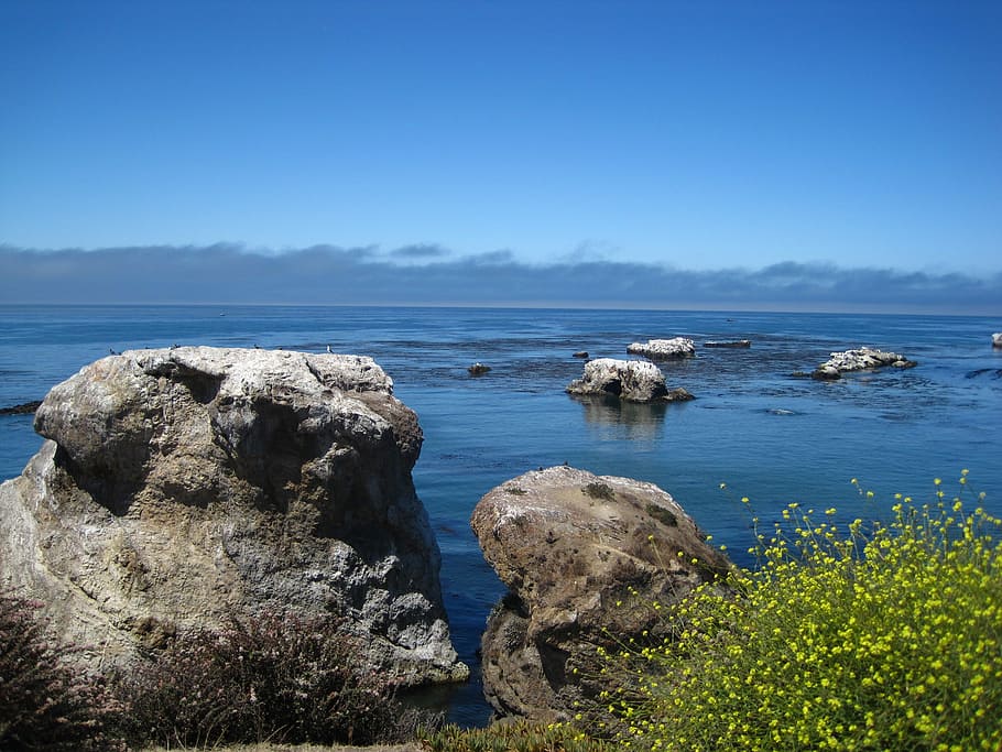 California, Coast, Ocean, Rocks, Sea, beach, travel, pacific HD wallpaper
