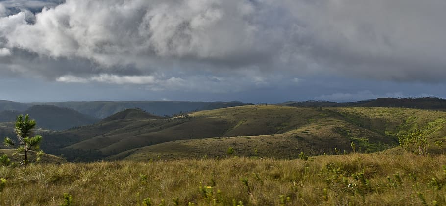 mountain's, belize, grass, panoramic, nature, landscape, sky HD wallpaper