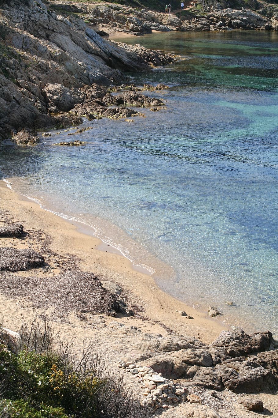 sea, south, side, provence, water, beach, land, beauty in nature HD wallpaper