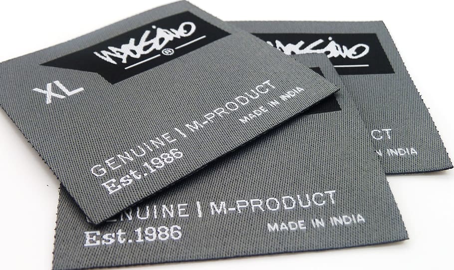 Clothing Label, Woven, Tag, woven label, industry, close-up HD wallpaper