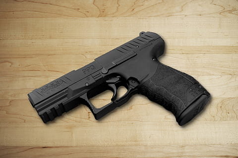 pistol, walther, ppq, co2, weapon, gun, handgun, black color HD wallpaper