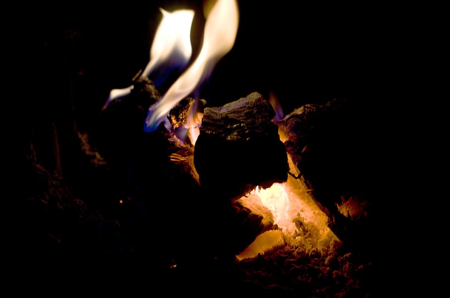 fire, flame, burn, wood fire, burning, fire - natural phenomenon HD wallpaper
