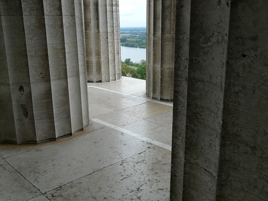 columnar, arcade, labyrinth, walhalla, memorial, hall of the fallen HD wallpaper