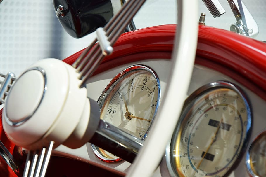 oldtimer, cockpit, dashboard, steering wheel, dashboards, auto HD wallpaper
