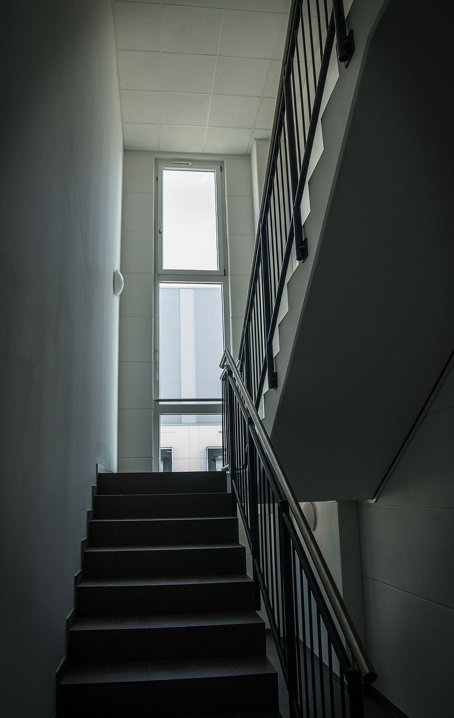 staircase, railing, architecture, stairs, gradually, emergence HD wallpaper