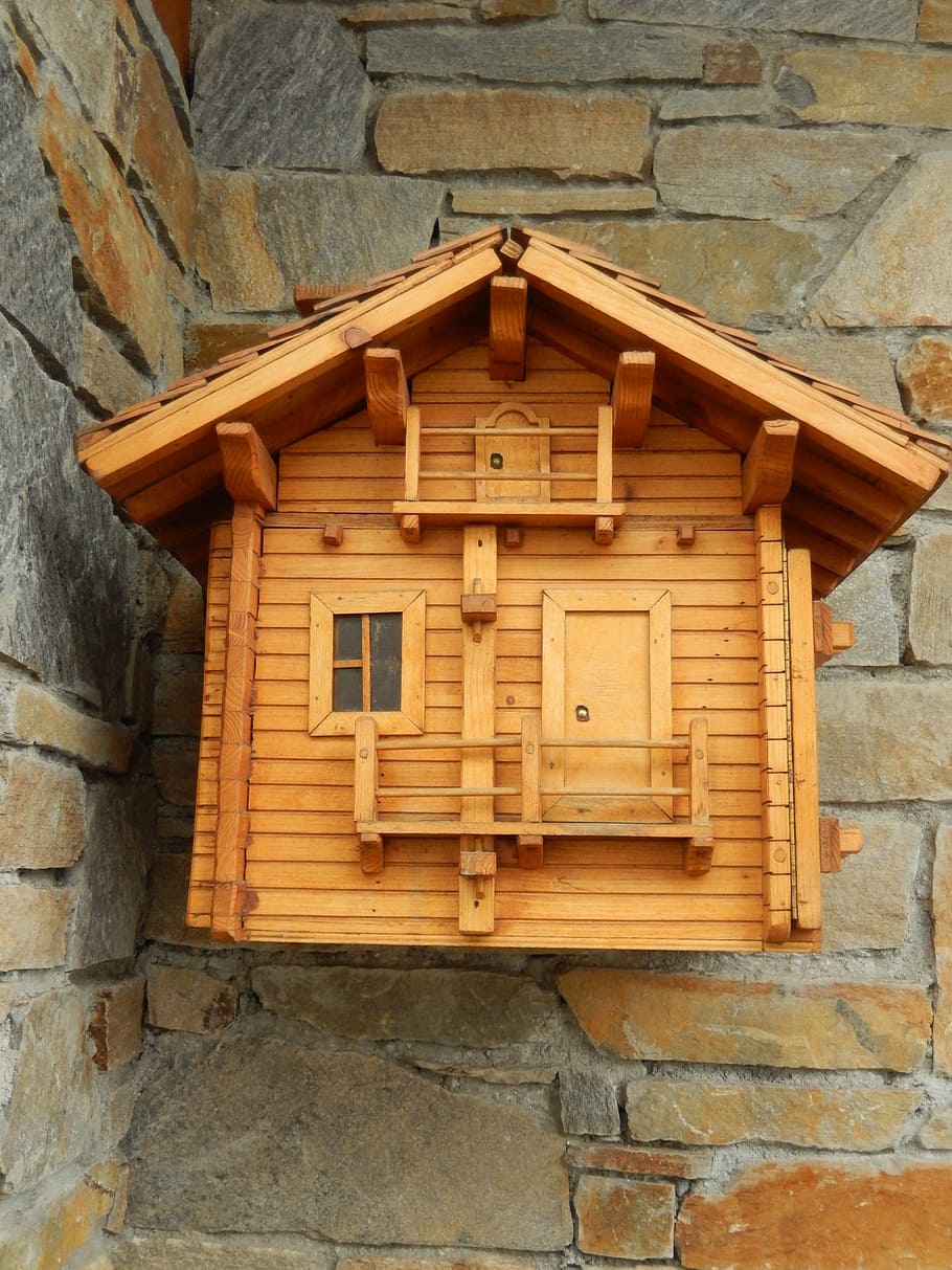 mailbox, post, chalet, wood - material, built structure, architecture HD wallpaper