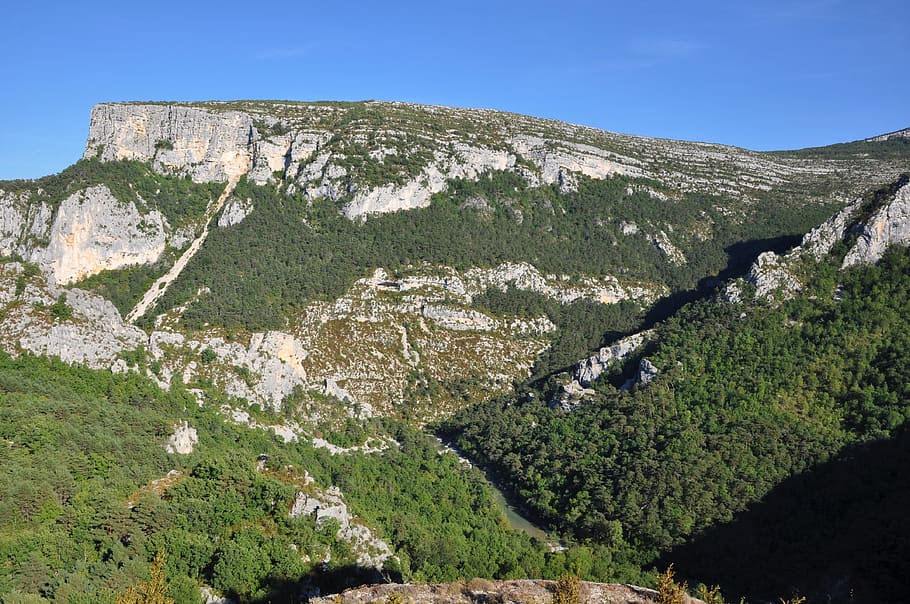 gorges du verdon, river, france, landscape, green, water, south of france, HD wallpaper