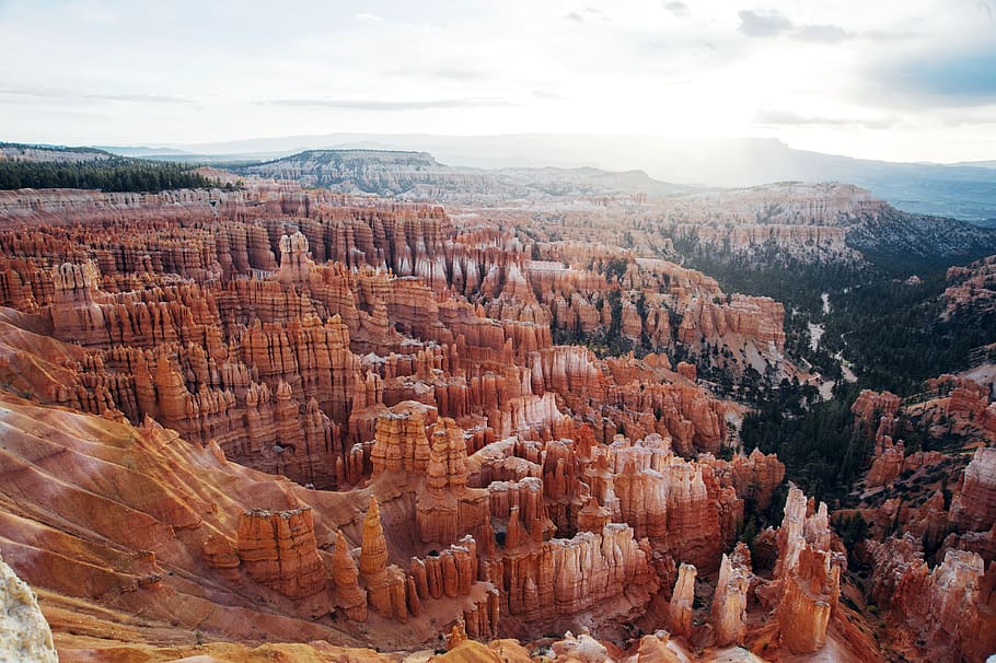 aerial photo of brown canyon, canyon during daytime, landscape photography HD wallpaper