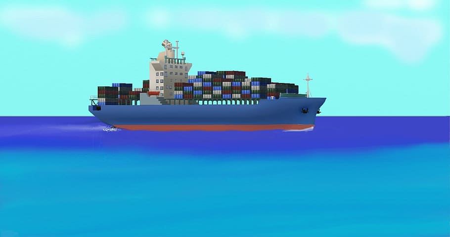 ship, container, shipping, container ship, frachtschiff, north america HD wallpaper