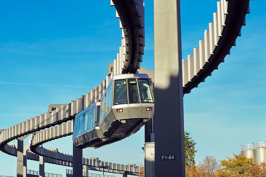 gray train, architecture, technology, modern, building, construction HD wallpaper