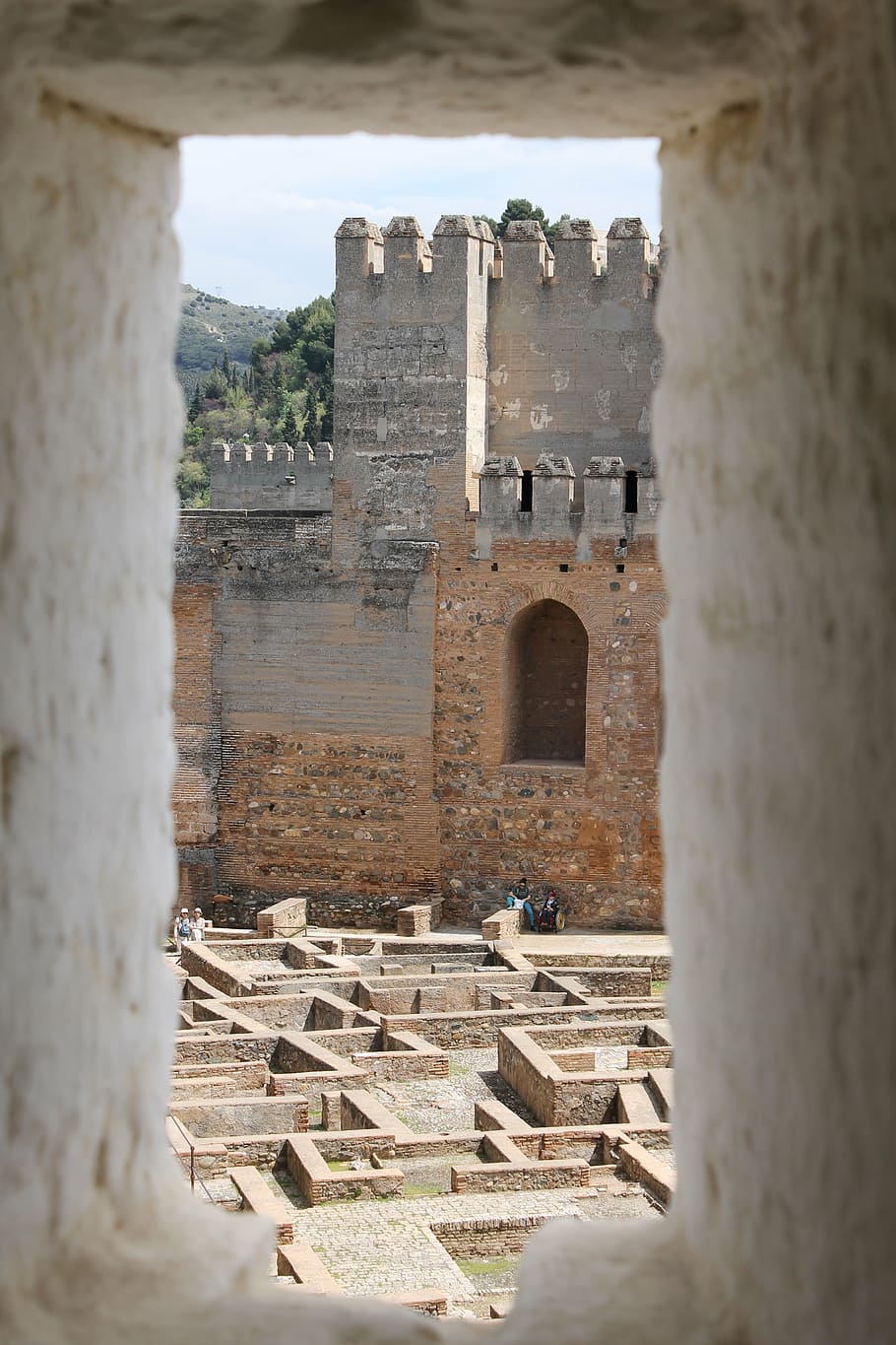alhambra, spain, granada, window, andalusia, palace, moorish, HD wallpaper