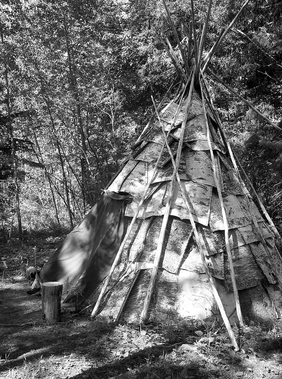 gray tipee hut, wigwam, tepee, tipi, teepee, native american HD wallpaper