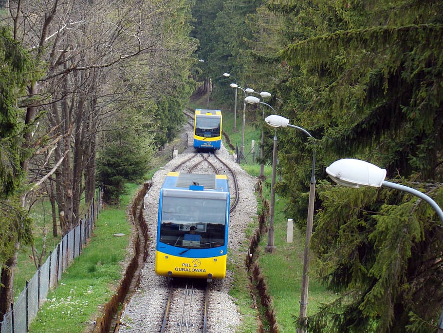 the queue, rollercoaster, mountains, the station, tatry, trolley HD wallpaper
