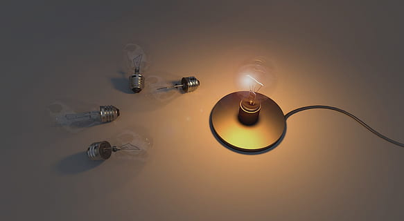 light bulbs, lamp, pear, lighting, energy, glass, thread, experiment HD wallpaper