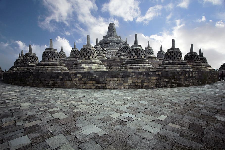 Cambodia temple, indonesia, borobudur, central java, religion