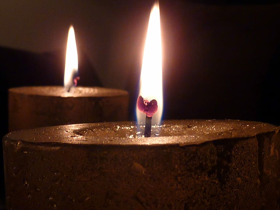 Candle, Candlelight, Wick, Wax, flame, bill, window sill, romantic HD wallpaper