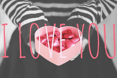 I Love you greetings, heart Shape, red, valentine's Day - Holiday HD wallpaper