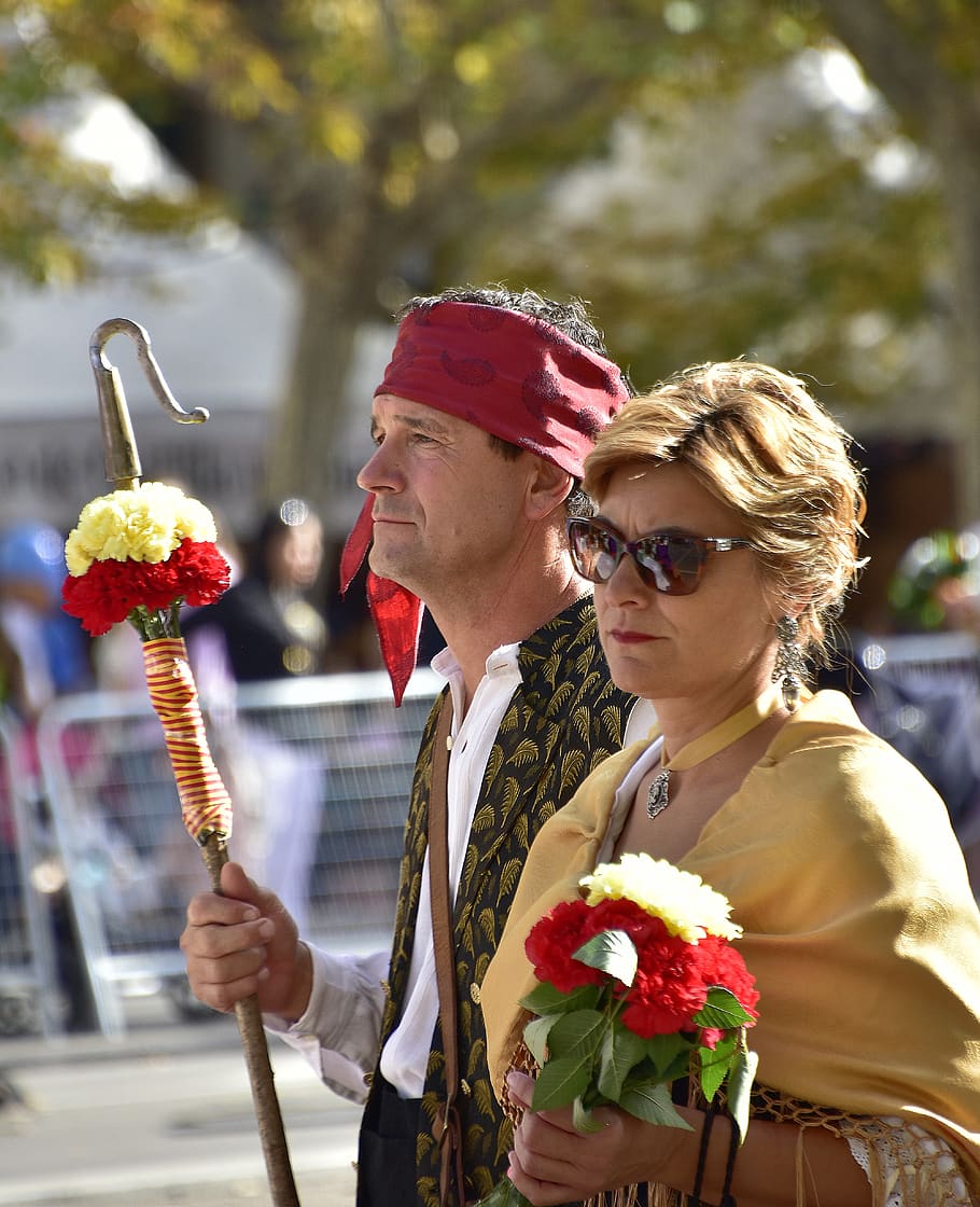 folklore, devotion, flowers, pillar, saragossa, celebration HD wallpaper
