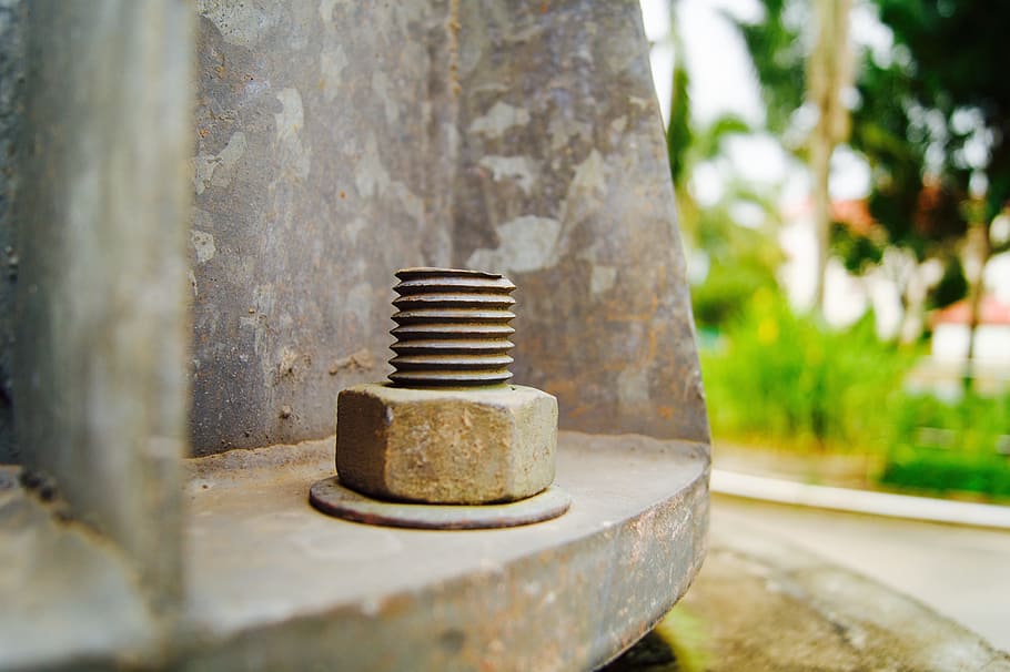 architecture, nut, metal, engineering, bolt, construction, architectural HD wallpaper