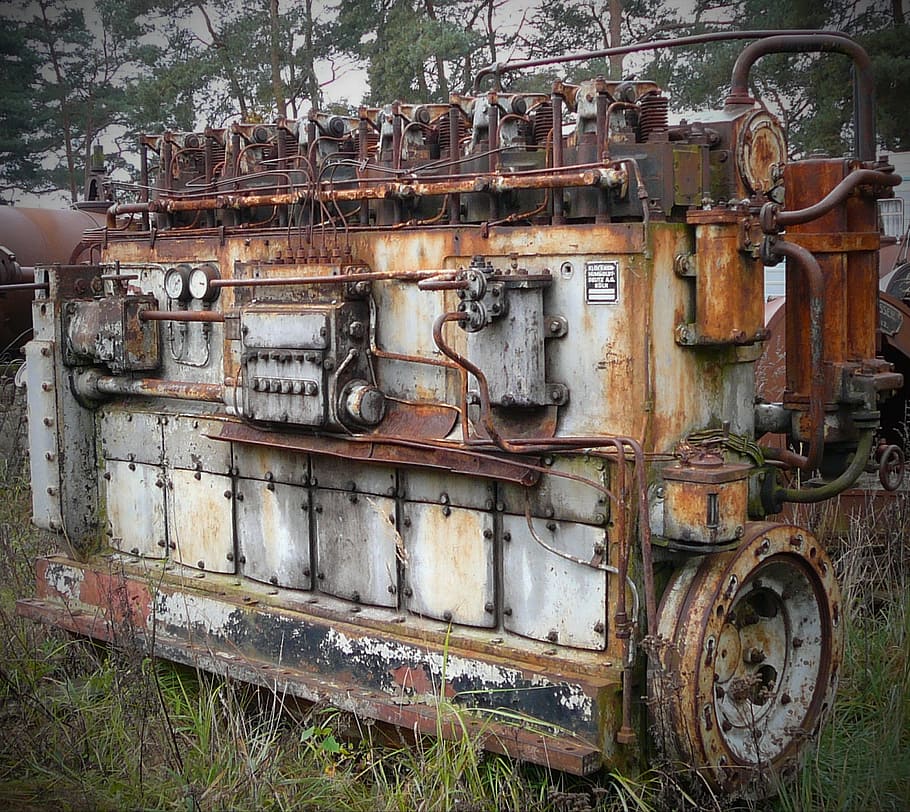 Tank Engine, Panzer, Old, tank engine engine, stainless, metal HD wallpaper