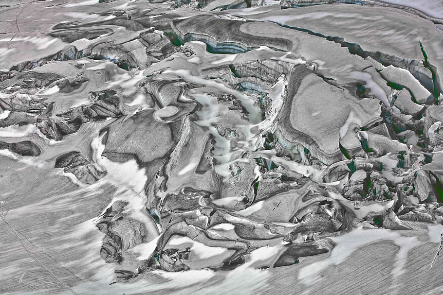 aerial photography of gray mountain, rock formation drawing, glacier HD wallpaper