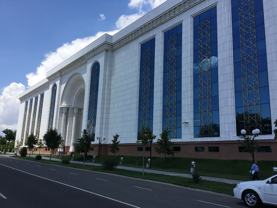 architecture, sky, modern, travel, building, tashkent, uzbekistan, HD wallpaper