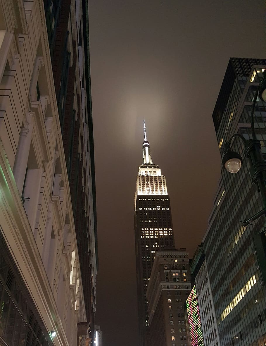 dark, night, architecture, structure, building, tower, city HD wallpaper