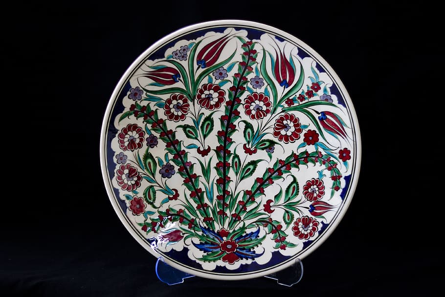 Tile, Handicrafts, Plate, increased, ceramic, turkey, atalay melahat glow HD wallpaper