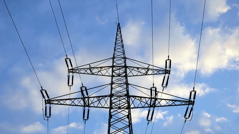 reinforce, pylon, insulators, lines, electricity, power supply HD wallpaper