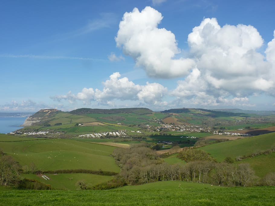 sky, dorset, landscape, clouds, scenics - nature, environment HD wallpaper