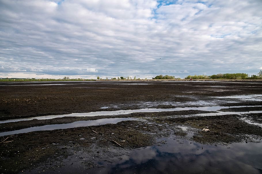 Clouds over the drained Marsh, photos, landscape, public domain HD wallpaper