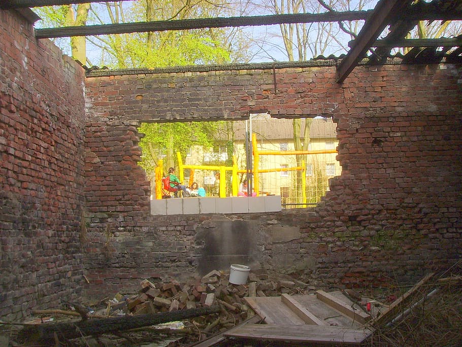 wall, hole, brick, destruction, old, aged, rustic, architecture HD wallpaper