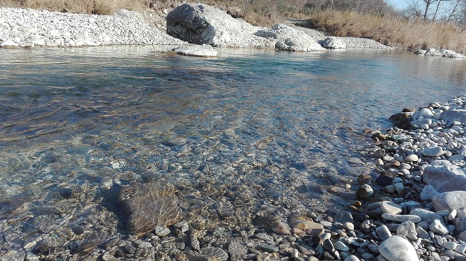 River, Clear, Water, Marecchia, clear water, nature, beach HD wallpaper