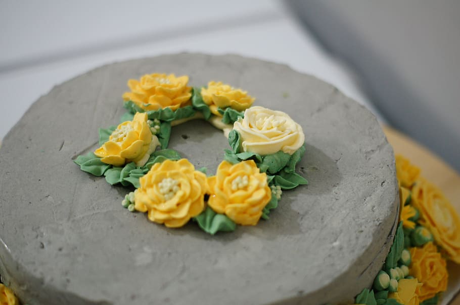 cake, buttercream, flower, freshness, flowering plant, food and drink, HD wallpaper