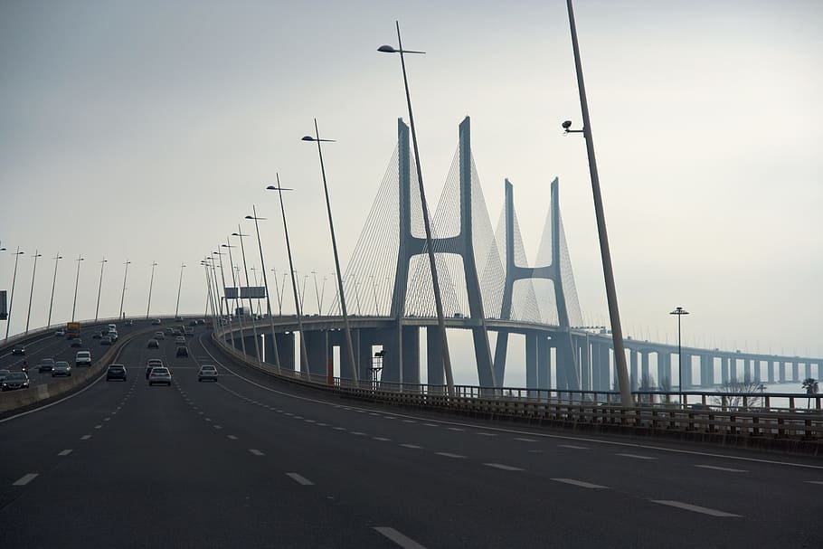 Vasco Da Gama Bridge, Lisboa, Lisbon, portugal, river, tejo